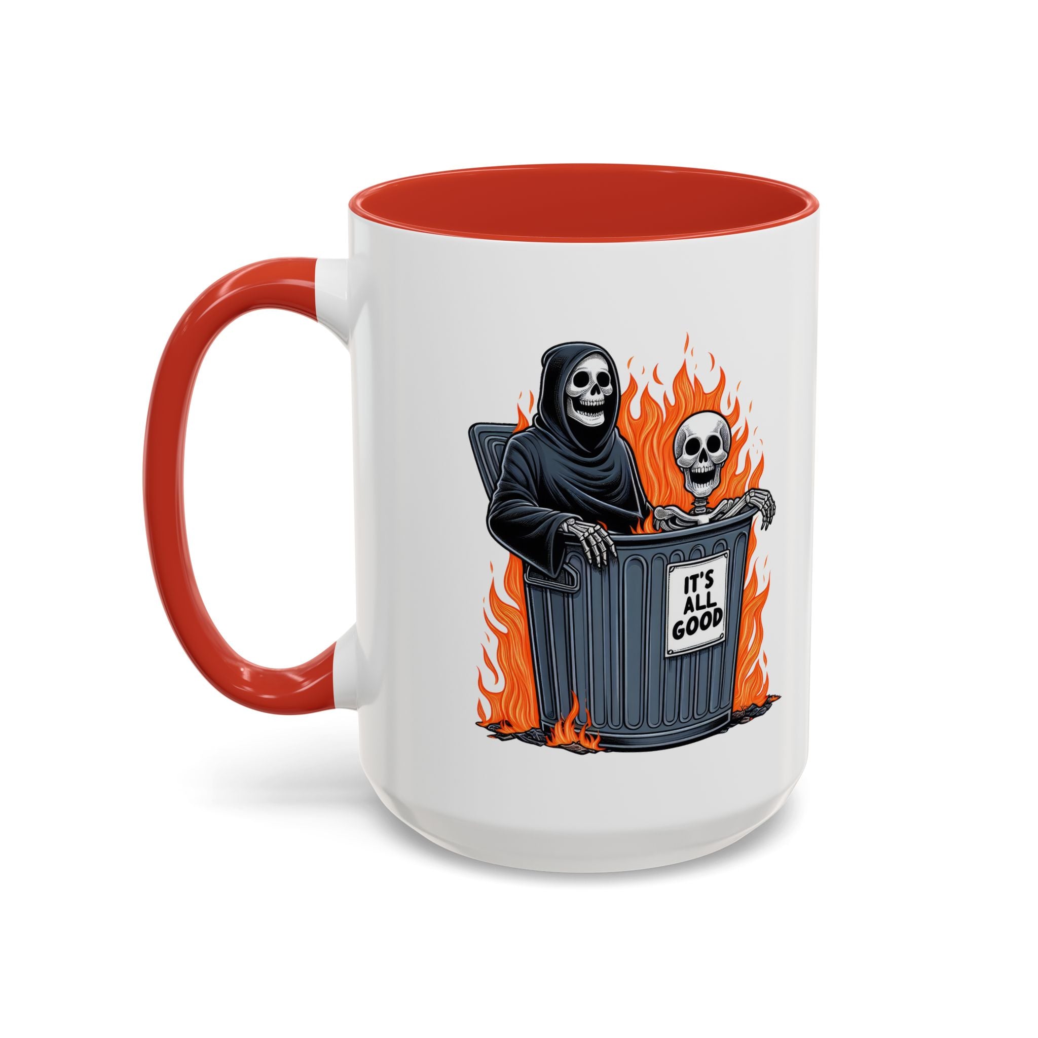Funny Grim Reaper Coffee Mug - Perfect for Halloween, Gift for Friends, Quirky Kitchen Decor, Novelty Drinkware