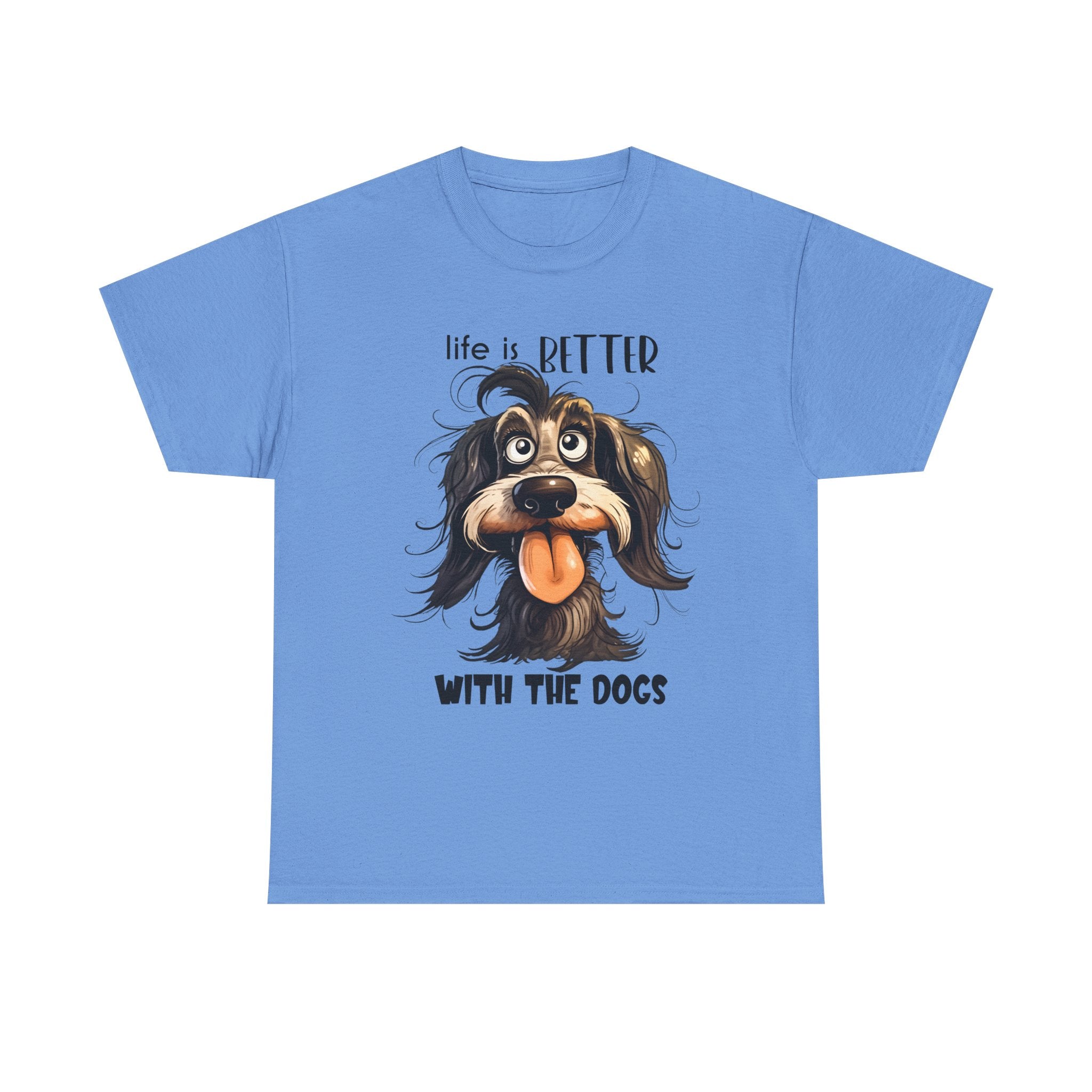 Life is Better with the Dogs Unisex Tee, Funny Dog Lover T-Shirt, Pet Gift, Dog Mom Shirt, Animal Lover Apparel
