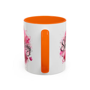 Empowering Pink Ribbon Coffee Mug - Gift for Survivors, Breast Cancer Awareness, Motivational Mug, Inspirational Drinkware, Self-Care Gift