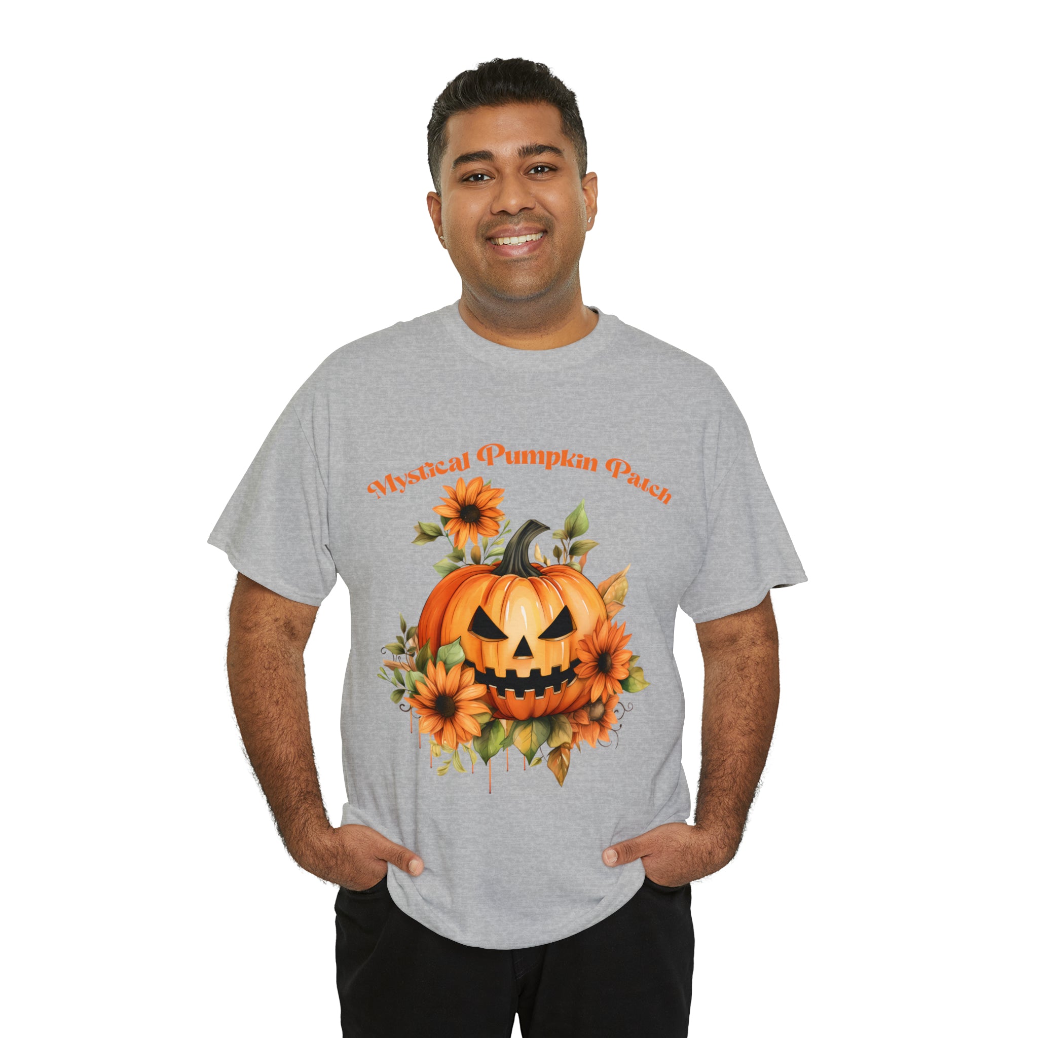 Halloween unisex t shirt mystical pumkin patch fall fun stocking stuffer Unisex Heavy Cotton Tee