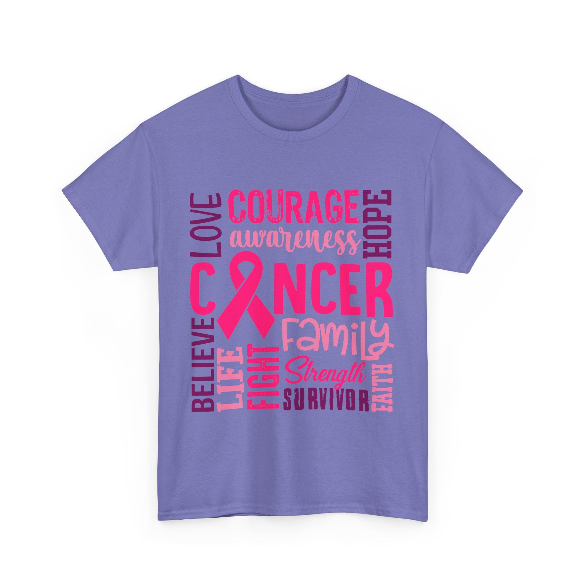 Cancer Awareness Unisex Tee, Support Cancer Fighters, Fight Against Cancer, Gift for Survivors, Hope & Love T-Shirt