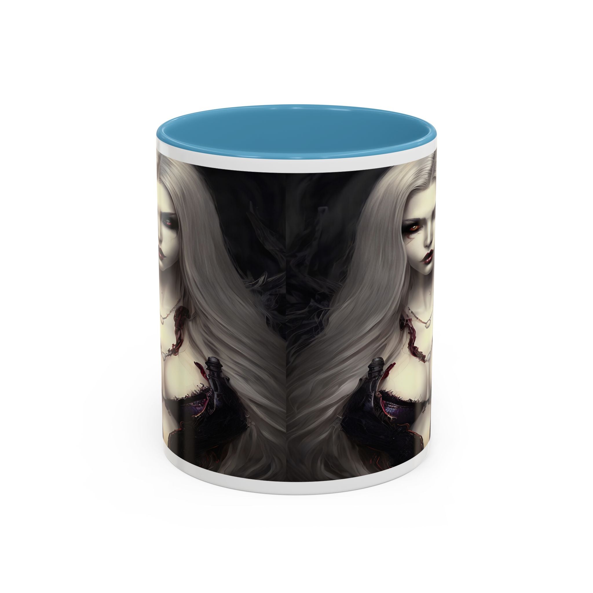 sexy busty woman vampire Gothic Fantasy Coffee Mug - 11oz & 15oz horror art