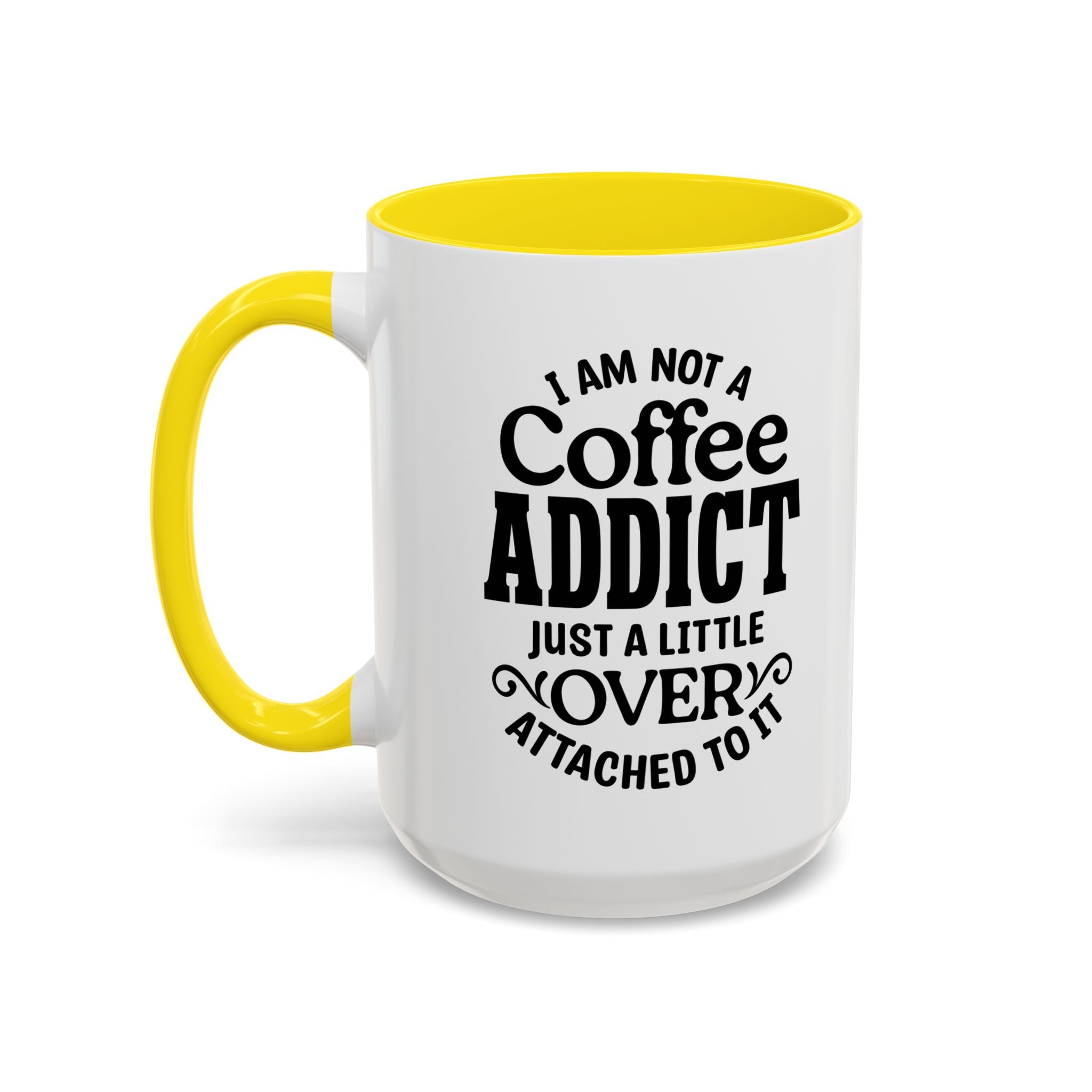 Coffee Addict Mug, Funny Coffee Lover Gift, Black Accent Mug, Warm Beverage Cup, Office Humor Drinkware