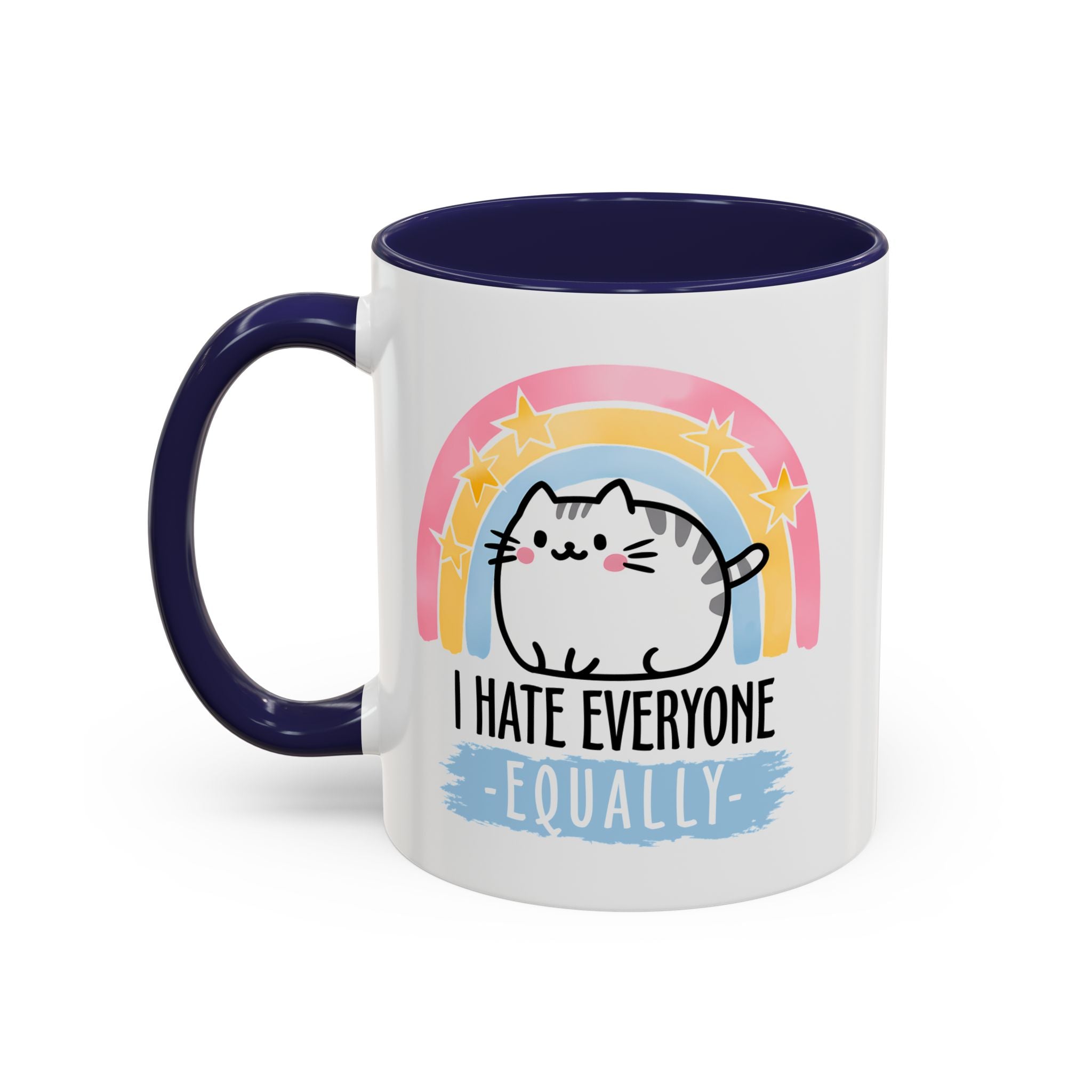 Funny Cat Coffee Mug – I Hate Everyone Equally