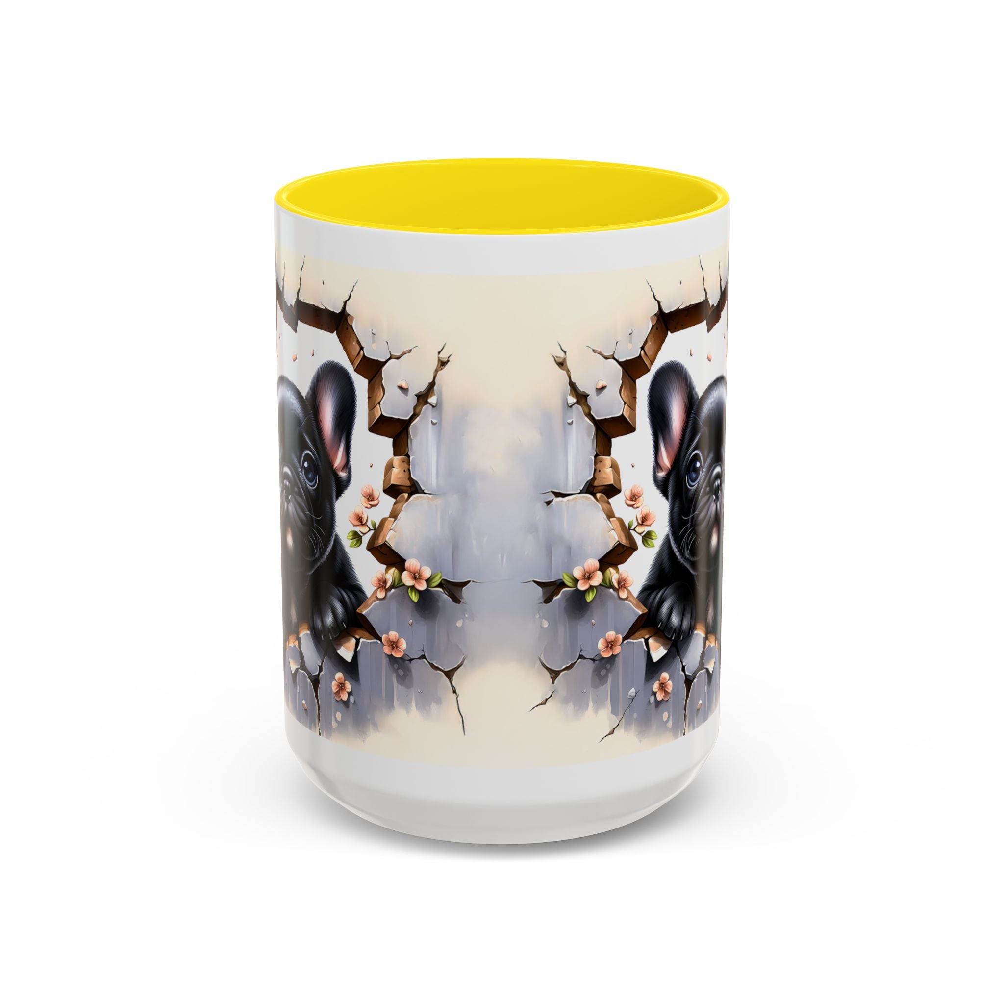 Cute French Bulldog Accent Coffee Mug, Pet Lover Gift, Dog Lover Mug, Home Office Coffee Cup, Unique Animal Print Mug