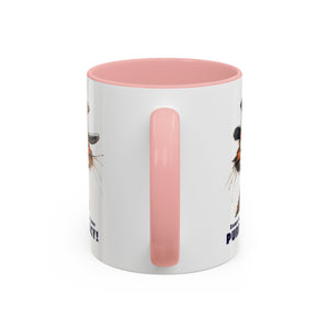 Funny Cat Coffee Mug - Purr-ivacy & Puppy Humor, Gifts for Cat Lovers, Home Office Accessories, Birthday, Pet Owner Mug