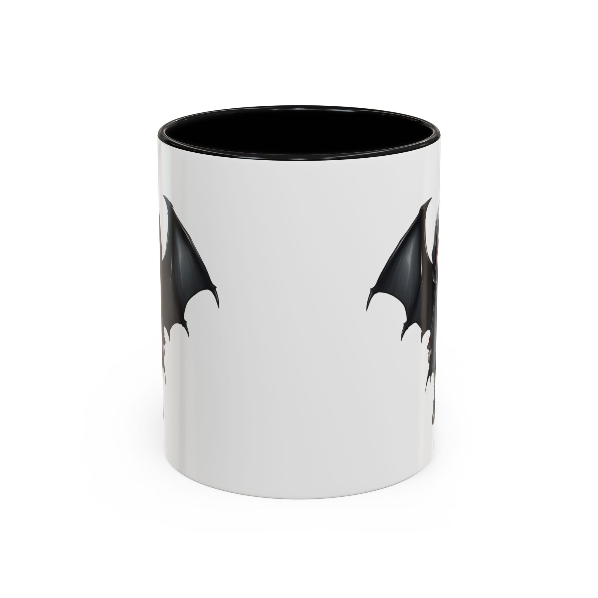 gothic vampire girl with wings horror art Accent Coffee Mug (11, 15oz) vamp14