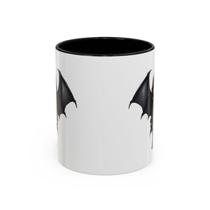 gothic vampire girl with wings horror art Accent Coffee Mug (11, 15oz) vamp14