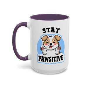 Cute Stay Pawsitive Coffee Mug - Perfect Gift for Dog Lovers mental health