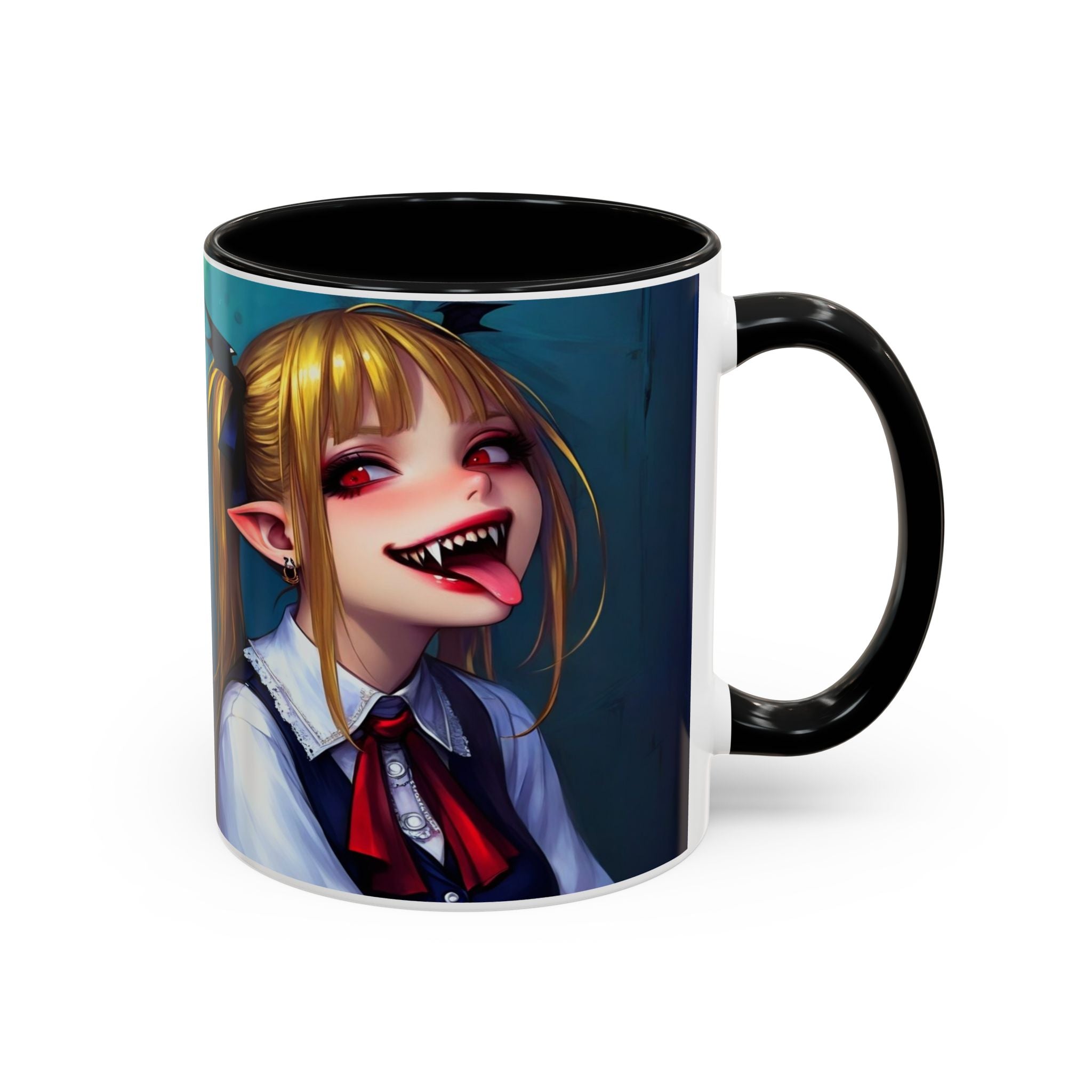 goth vampire girl Gothic Anime Coffee Mug with Edgy Design horror art