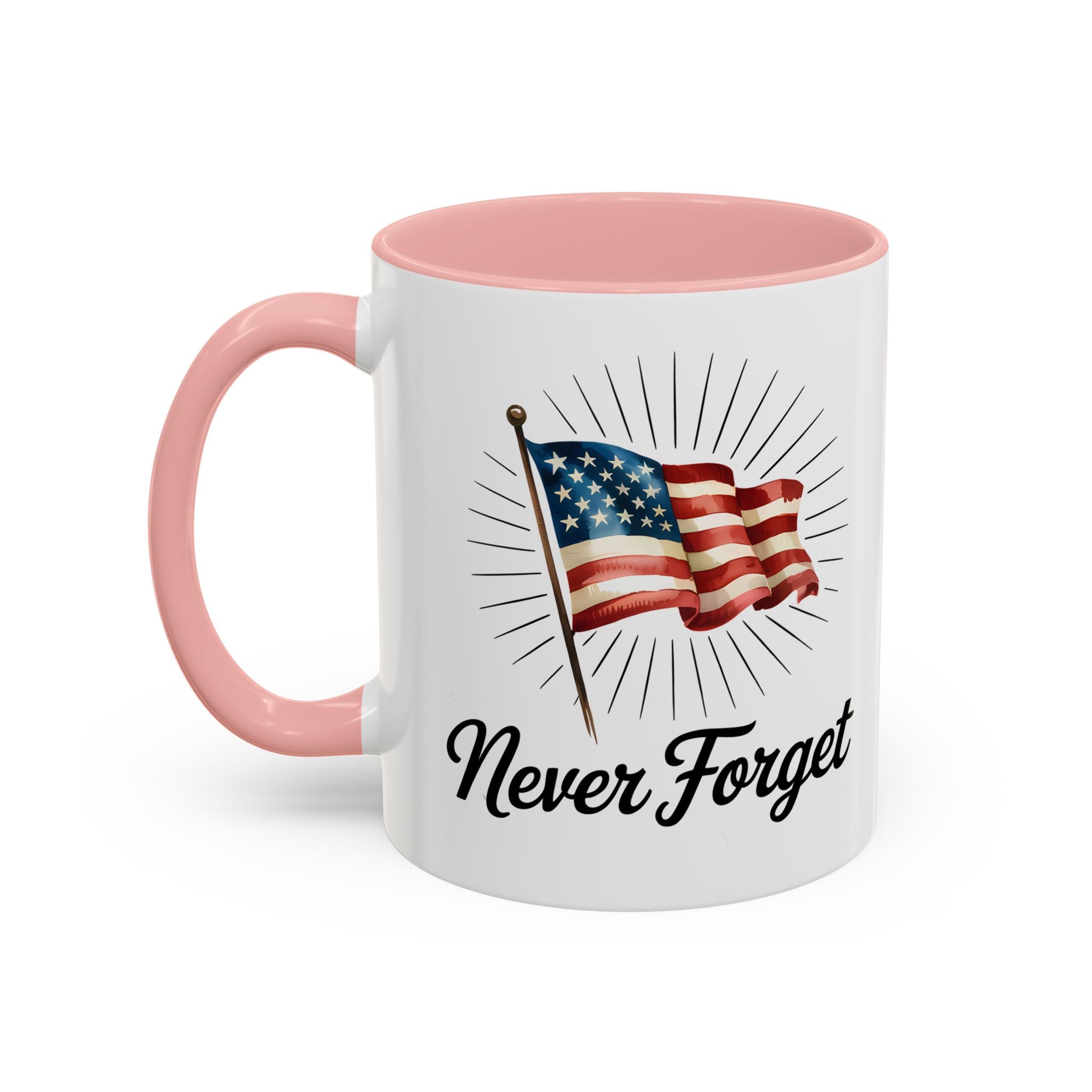 Patriotic Never Forget Coffee Mug - 11oz & 15oz USA flag