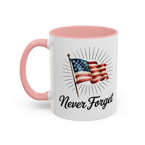 Patriotic Never Forget Coffee Mug - 11oz & 15oz USA flag