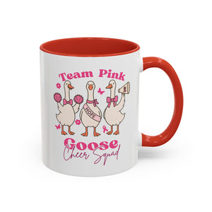 cancer awareness Team Pink Goose Cheer Squad Coffee Mug - Cute Animal Mug for Fun Gifts,   Home Decor/Office Use