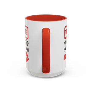 Funny Warning Coffee Mug - 'Mouth Operates Faster Than Brain' - Perfect for Coffee Lovers