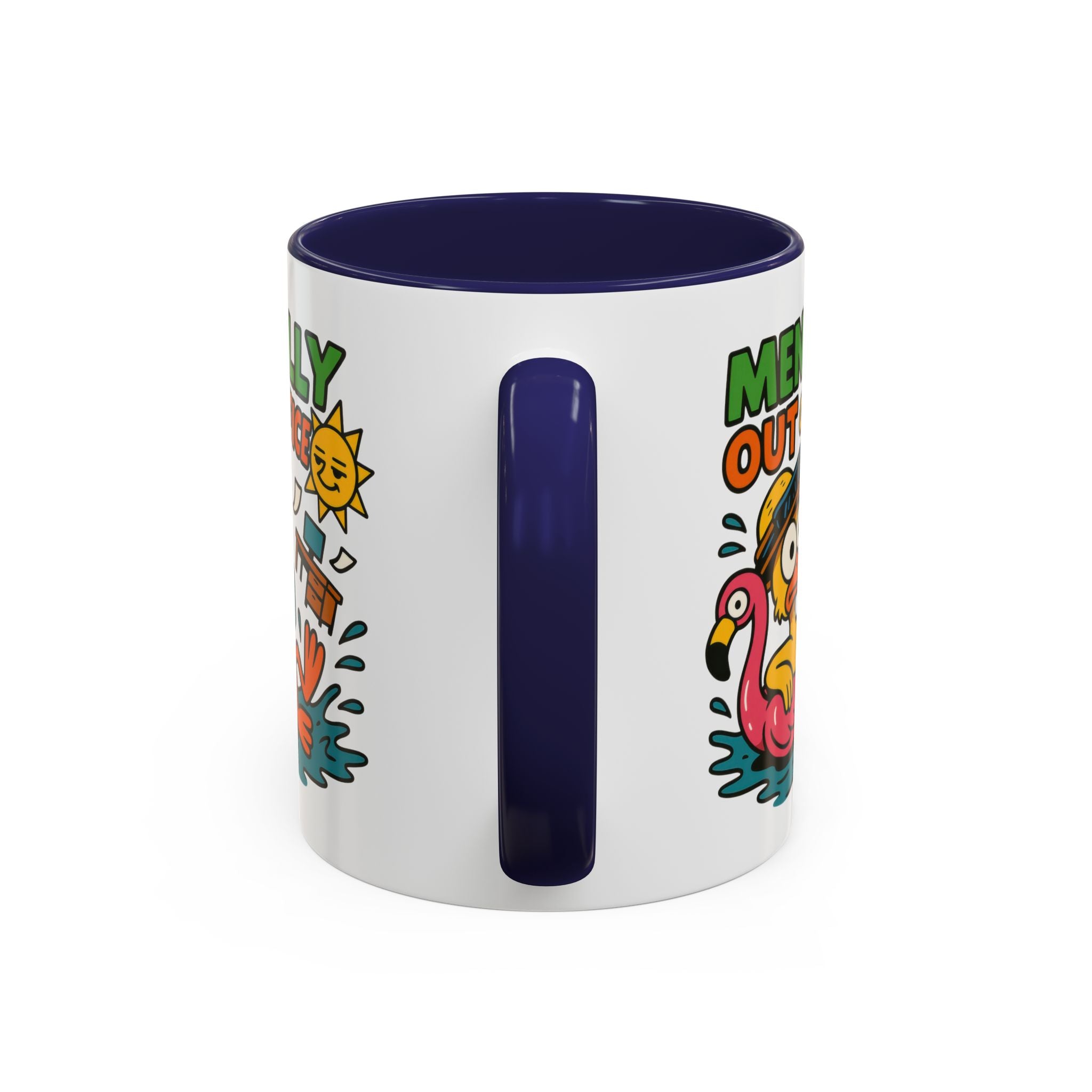 Fun Summer Coffee Mug, Quirky Gift for Beach Lovers, Office Humor Mug, Relaxation, Vacation, Cute Animal Design