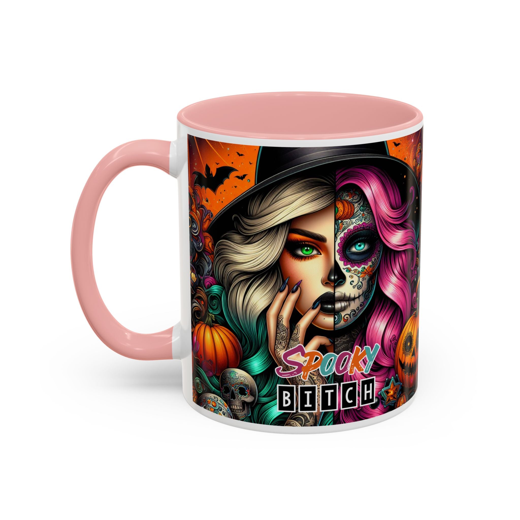 Spooky Bitch Halloween Coffee Mug - 11oz & 15oz | Witchy Vibes for Gifting, Halloween Decor, Fun Coffee Lover Gift, Spooky Season Must-Have