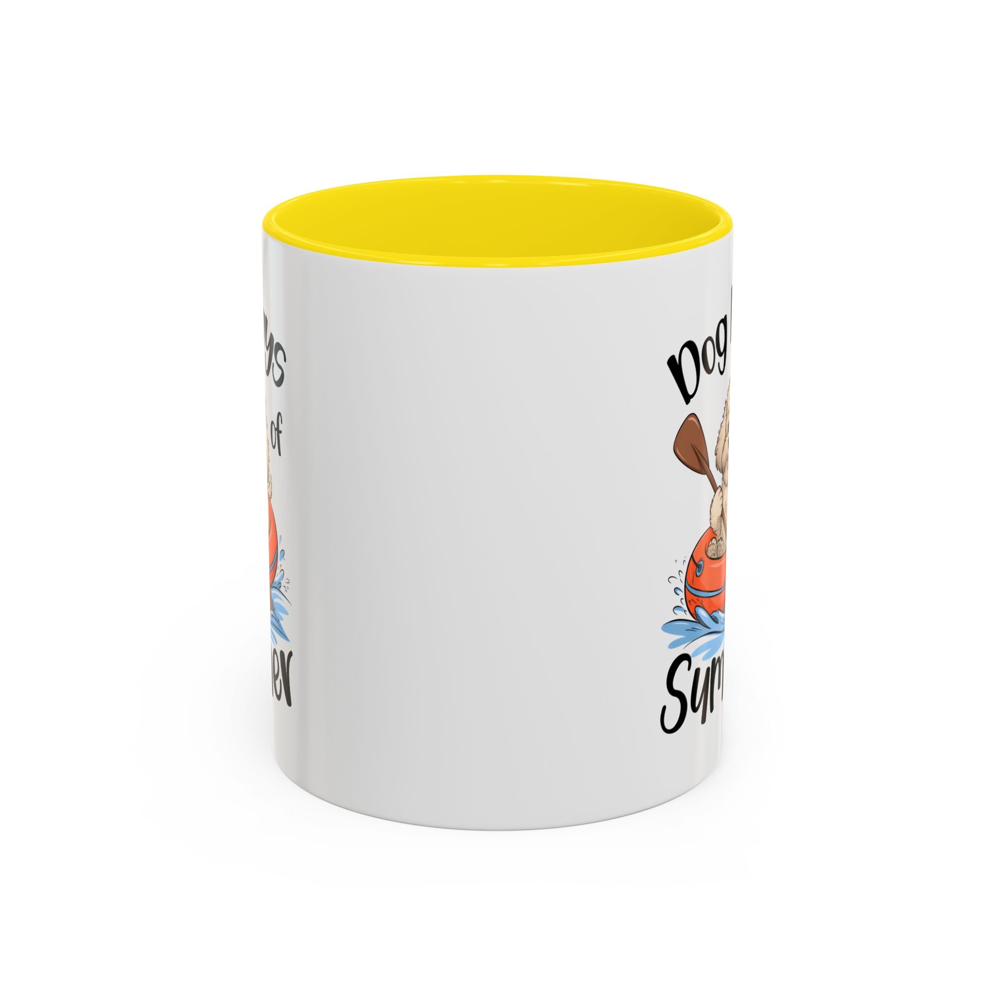 Dog Days of Summer Coffee Mug, Cute Dog Mug, Pet Lover Gift, Summer Vibes, Beach Decor, Fun Pet Cup, Canoeing Dog Design