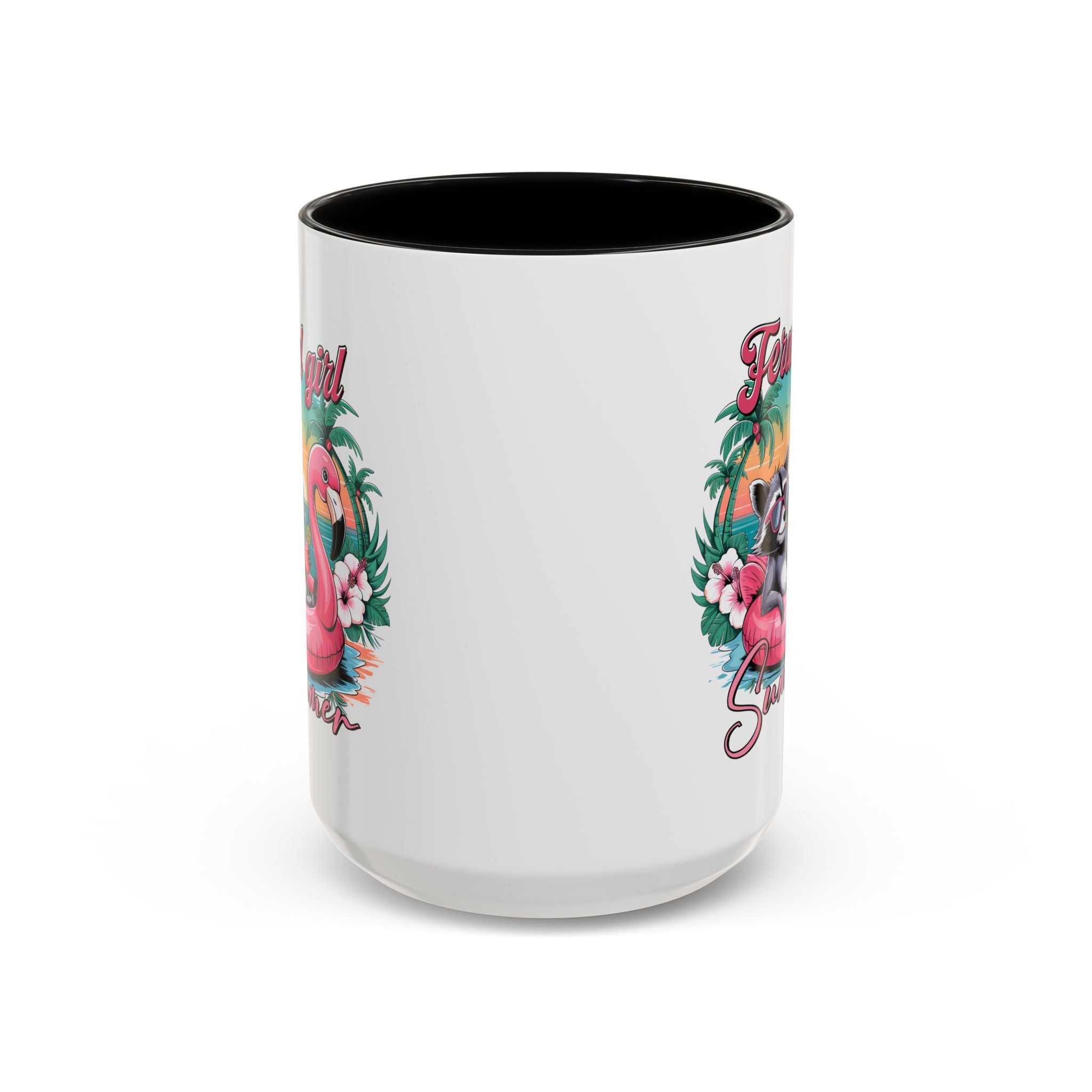 Feral Girl Summer Coffee Mug - Accent Design for Animal Lovers