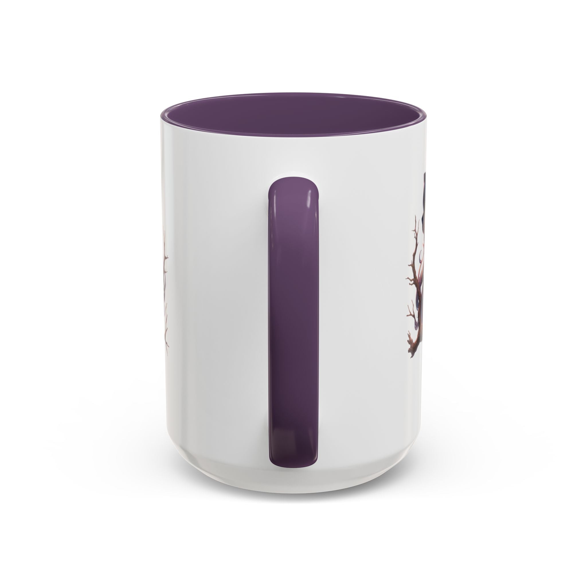 gothic vampire girl in tree horror art Accent Coffee Mug (11, 15oz) png16