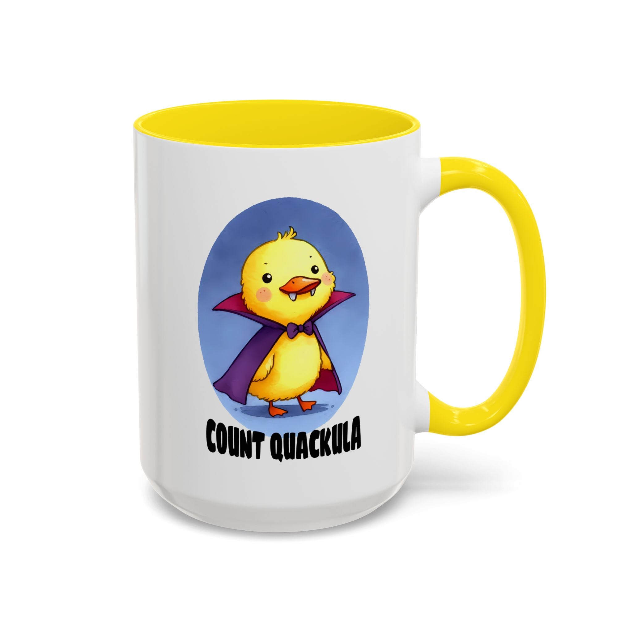 Cute Count Quackula Accent Coffee Mug - Adorable Gift for Coffee Lovers, Halloween Decor, Chick Collectors, Quirky Kitchen