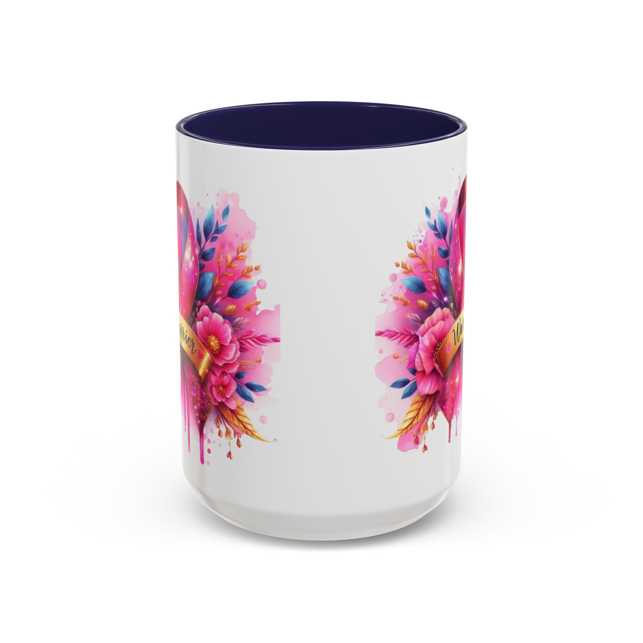Inspirational Warrior Coffee Mug - Floral Design, Encouragement Gift, Cancer Awareness, Motivational Cup, Supportive Drinkware
