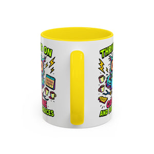 Thriving on Caffeine Mug | Funny Owl Coffee Cup | Gift for Coffee Lovers | Cute Kitchen Decor | Birthday, Holiday Gift