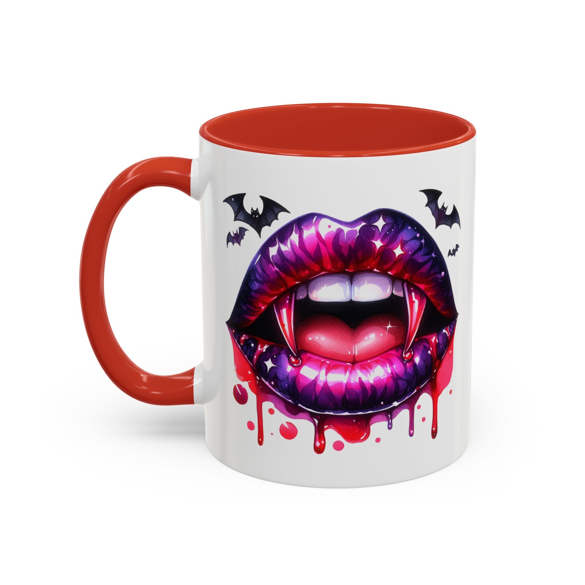 Gothic Vampire Coffee Mug, Halloween Mug, Dark Aesthetic, bats, Spooky Home Decor, Unique Coffee Cup