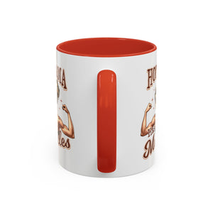 Hot Mama Has Muscles Coffee Mug - Fun & Motivational 11/15oz Accent Mug for Fitness Lovers