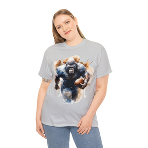 funny Football gorilla t shirt gift Unisex Heavy Cotton Tee