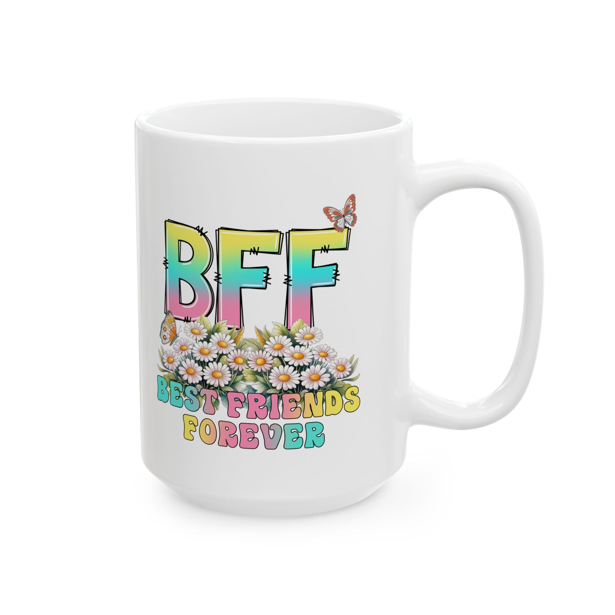 Best Friends Ceramic Mug | Cute Gift for BFFs | Fun Coffee Cup | Birthday, Friendship Day, Appreciation Gift