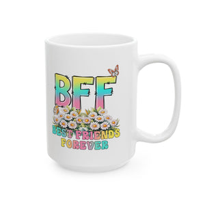 Best Friends Ceramic Mug | Cute Gift for BFFs | Fun Coffee Cup | Birthday, Friendship Day, Appreciation Gift