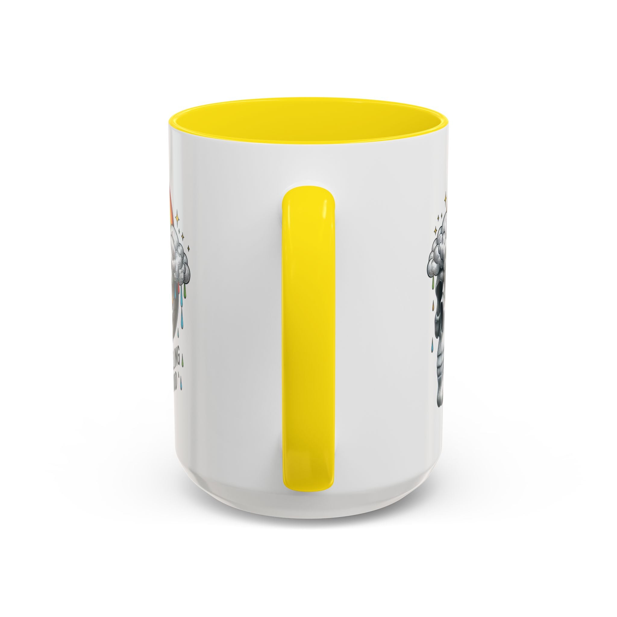 Skull Rainbow Coffee Mug, Unique Gift for Coffee Lovers, Halloween Decor, Daily Motivation Mug, Fun Skull Design