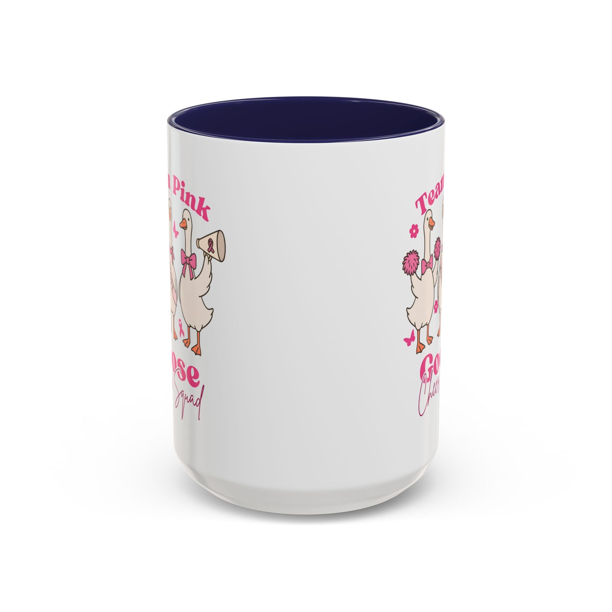 cancer awareness Team Pink Goose Cheer Squad Coffee Mug - Cute Animal Mug for Fun Gifts,   Home Decor/Office Use