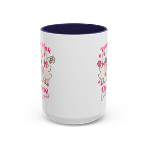 cancer awareness Team Pink Goose Cheer Squad Coffee Mug - Cute Animal Mug for Fun Gifts,   Home Decor/Office Use