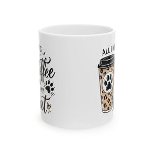 cat Paw Print  Coffee Mug - Perfect Gift for cat Lovers, Animal Enthusiasts, Birthdays, Pet Owners