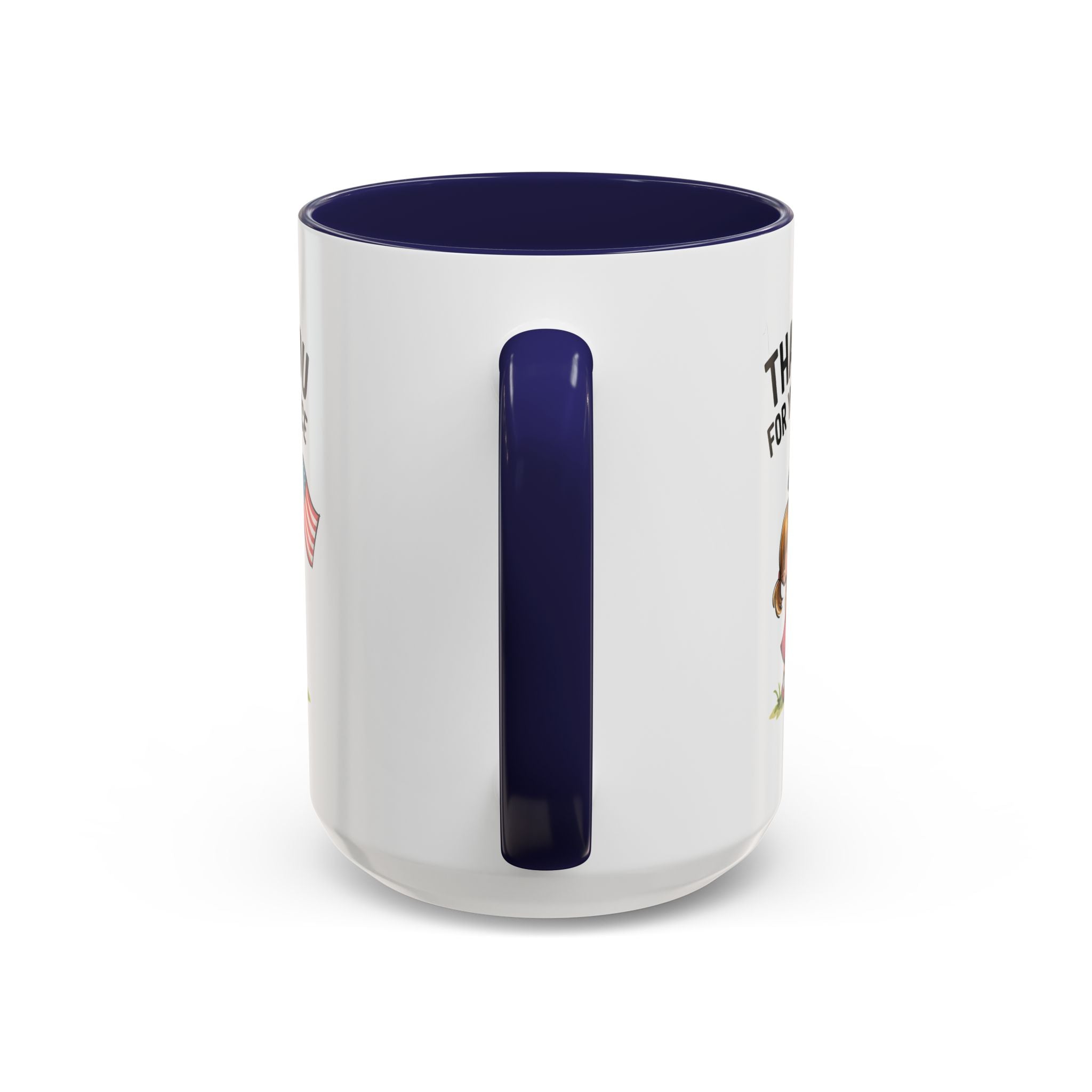 Thank You for Your Service Coffee Mug - 11oz & 15oz Accent Mugs for Veterans Appreciation