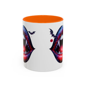 Vampire Lips Coffee Mug, Gothic Drinkware, Halloween Gift, Spooky Kitchen Decor, Vampires, Halloween Party Accessories