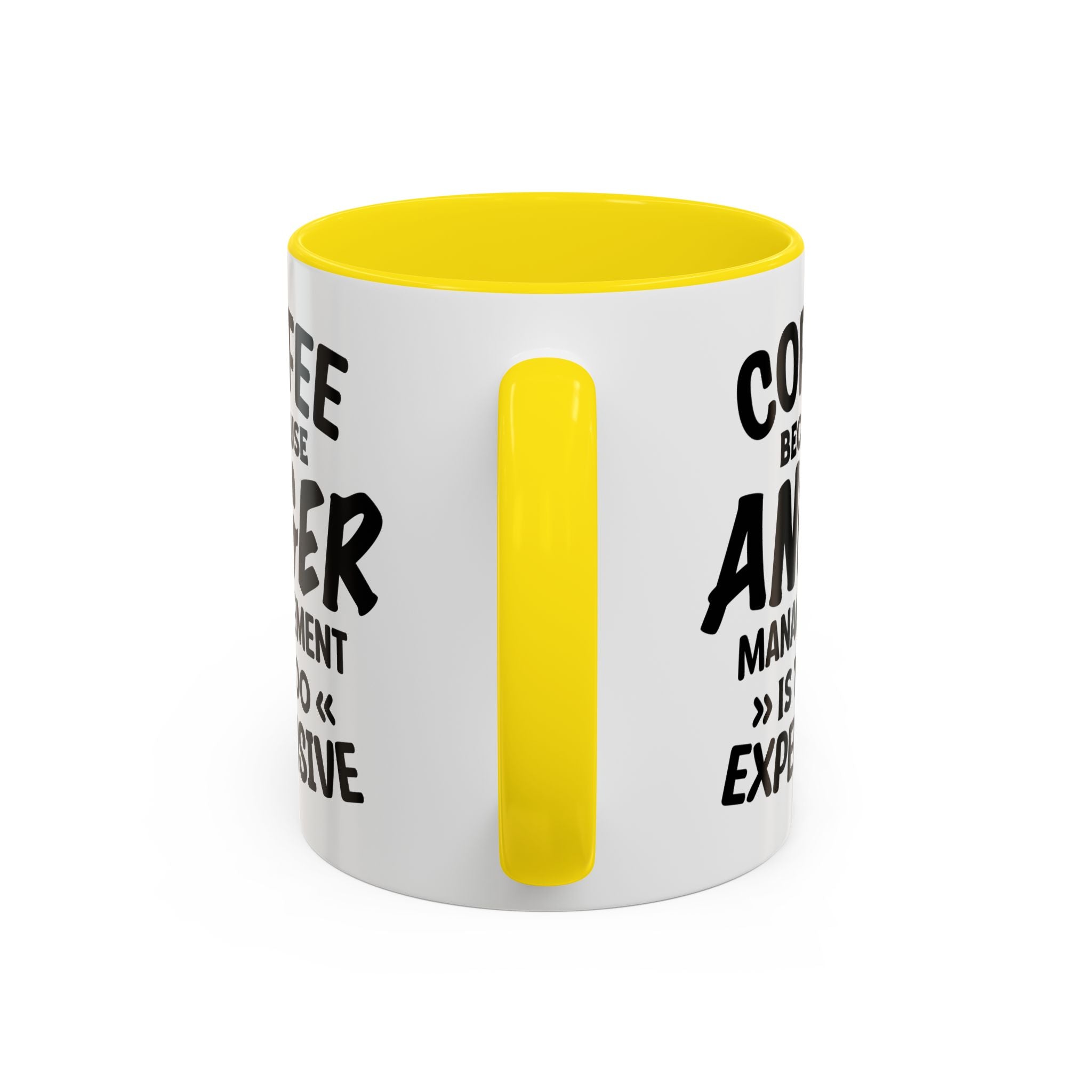 Funny Anger Management Coffee Mug, Gift for Coffee Lovers, Stress Relief, Black Accent, Humorous Cup for Friends, Office Humor, Funny Gifts