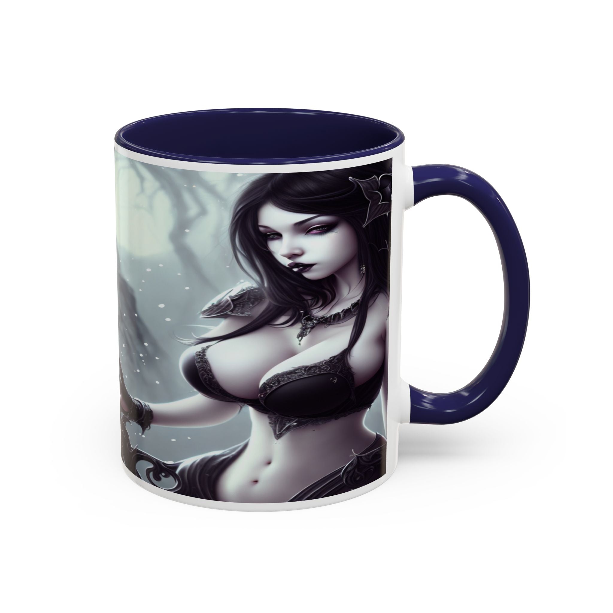 sexy busty woman Gothic Fantasy Coffee Mug – 11oz & 15oz Sculpted Design horror art