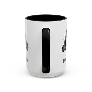 Dog Lover's Accent Coffee Mug - I Woof You, Pet Gift, Animal Lover Cup, Dog Mom Mug, Cute Dog Design, Fun Coffee Cup