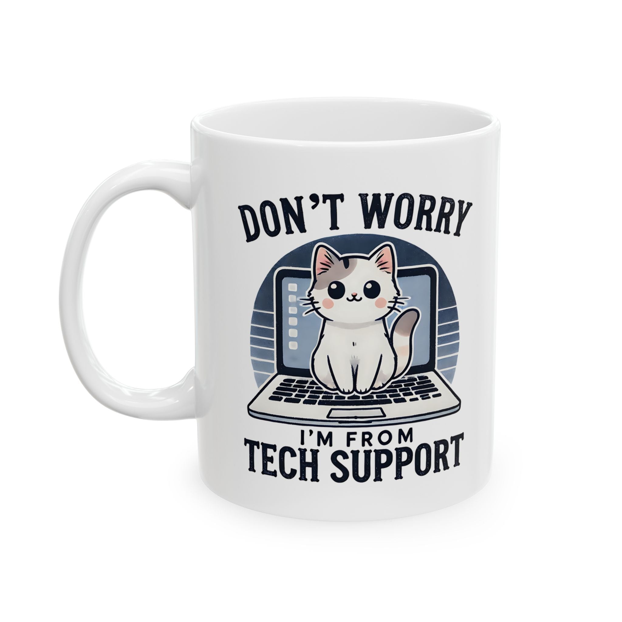 cat Tech Support coffee Mug: Perfect Gift for Programmers, IT Professionals, Geeky Friends, Coffee Lovers, Anti-Stress