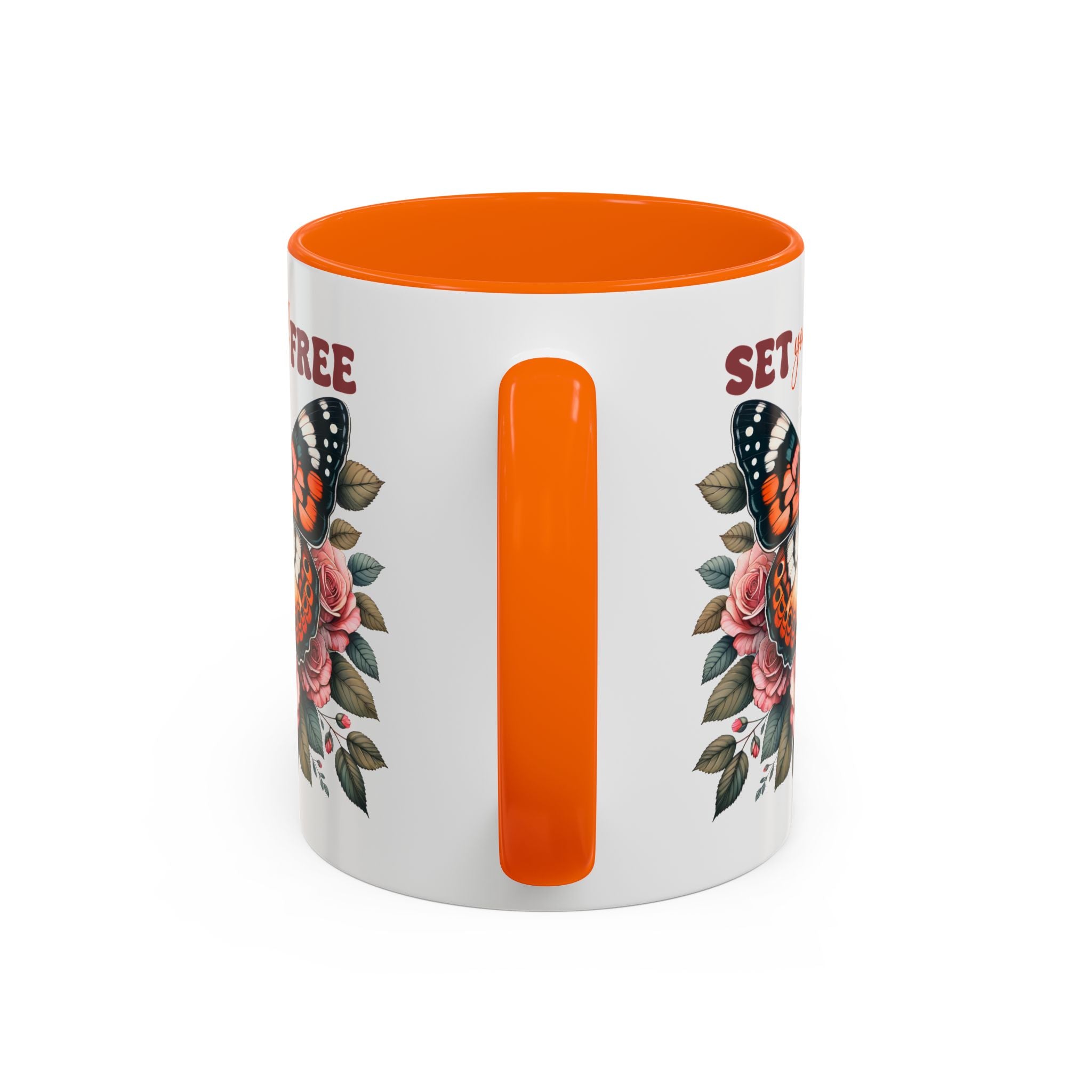 Butterfly Inspiring Coffee Mug - Set Yourself Free positive vibe mental health freedom