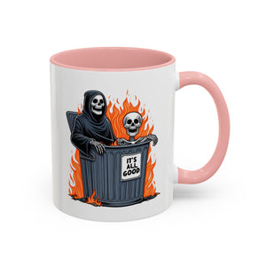 Funny Grim Reaper Coffee Mug - Perfect for Halloween, Gift for Friends, Quirky Kitchen Decor, Novelty Drinkware