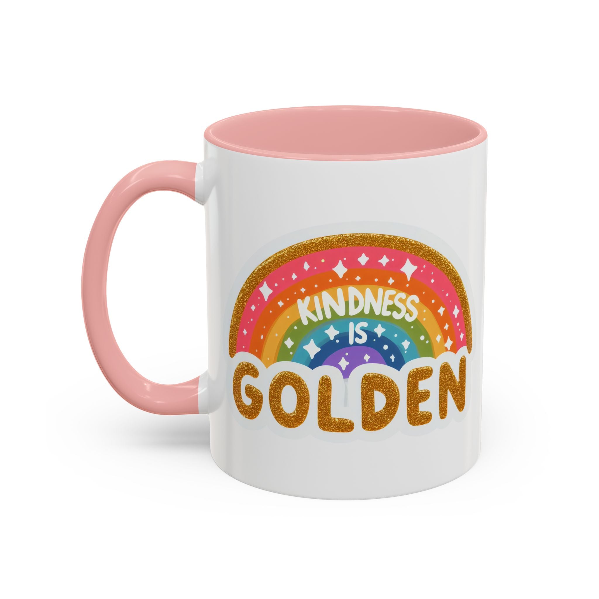 Kindness Is Golden Rainbow Accent Coffee Mug (11/15oz)