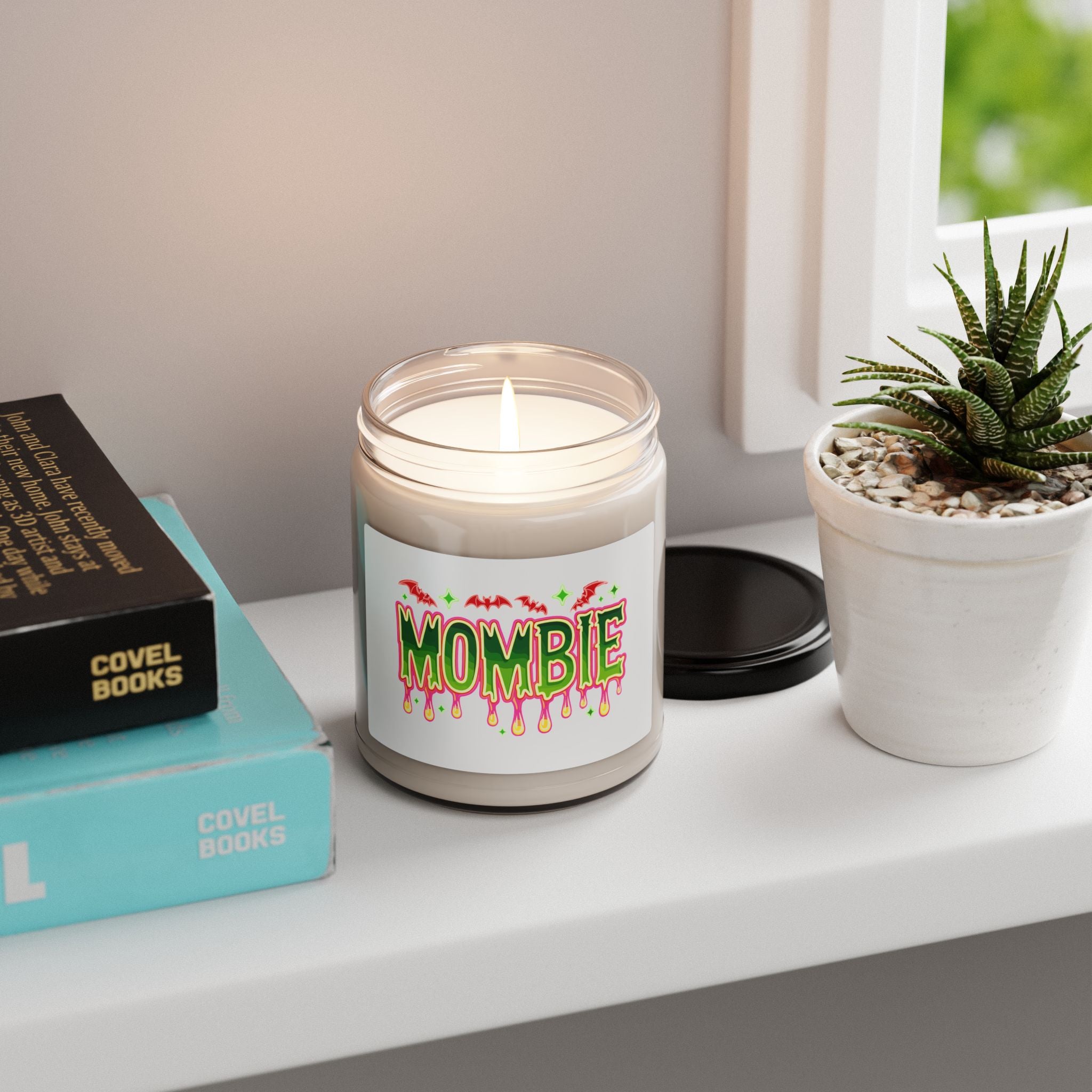 Halloween Scented Soy Candle - Mombie Vibes, Spooky Decor, Fall Gift, Home Fragrance, Mom Gifts