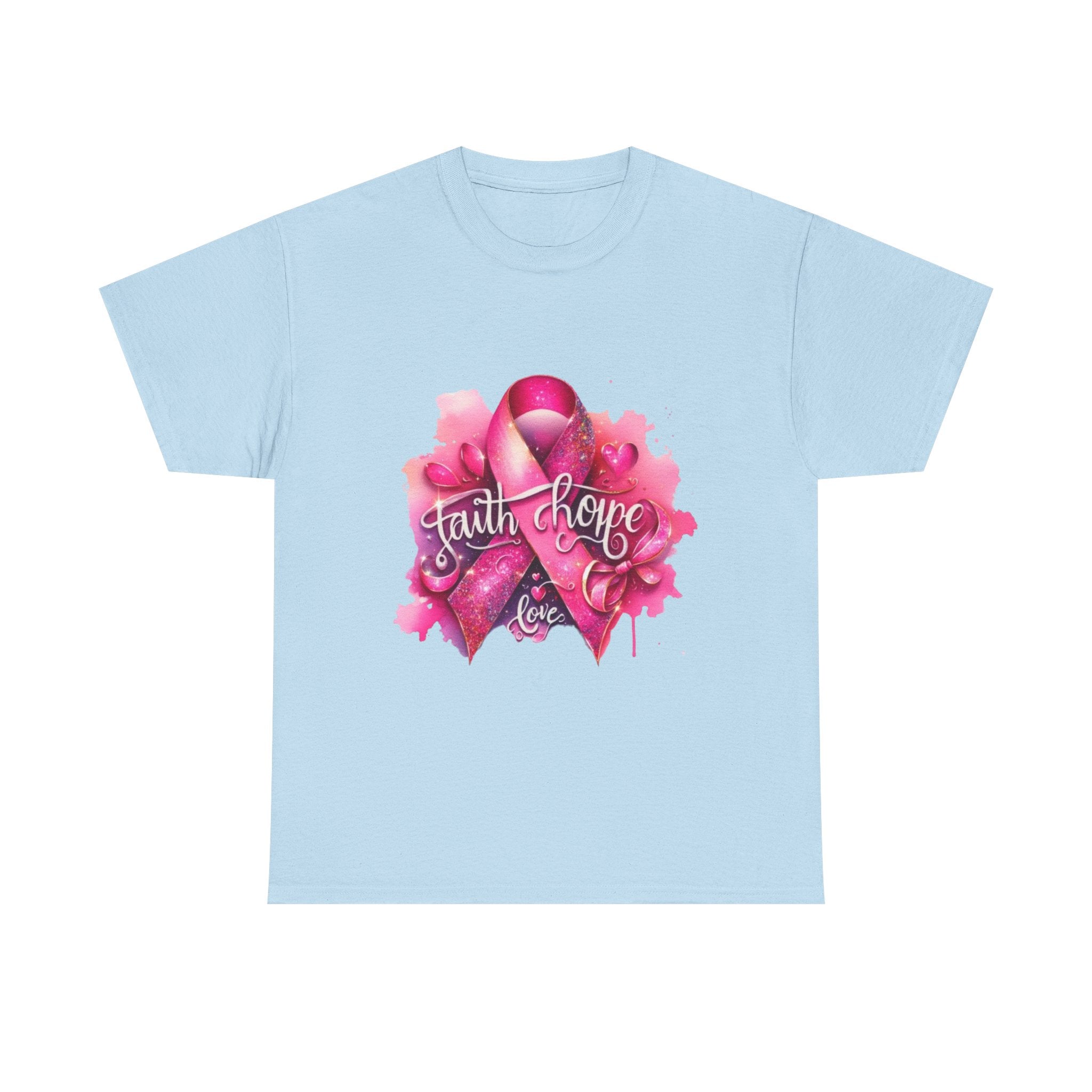 Breast Cancer Awareness Tee, Faith and Hope Message Shirt, Support Shirt, Gift for Survivors, Inspirational T-Shirt