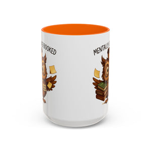 Cute Owl Coffee Mug | Mentally Overbooked Mug | Gifts for Book Lovers, Teacher Gifts, Office Decor, Funny Coffee Cup