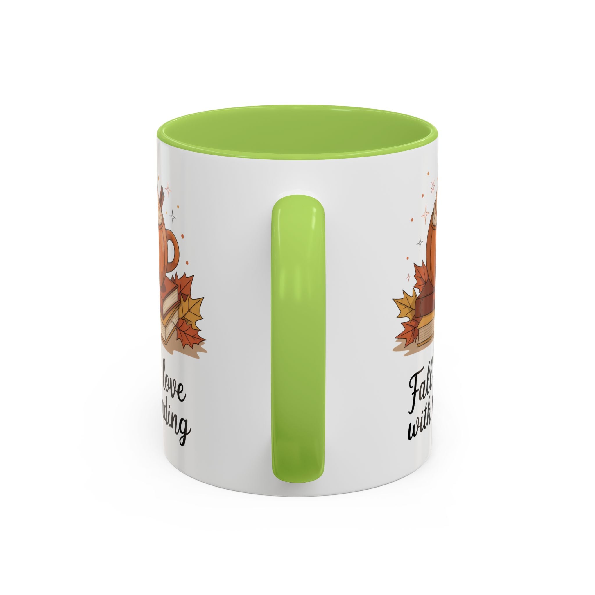 Fall-Themed Coffee Mug for Book Lovers
