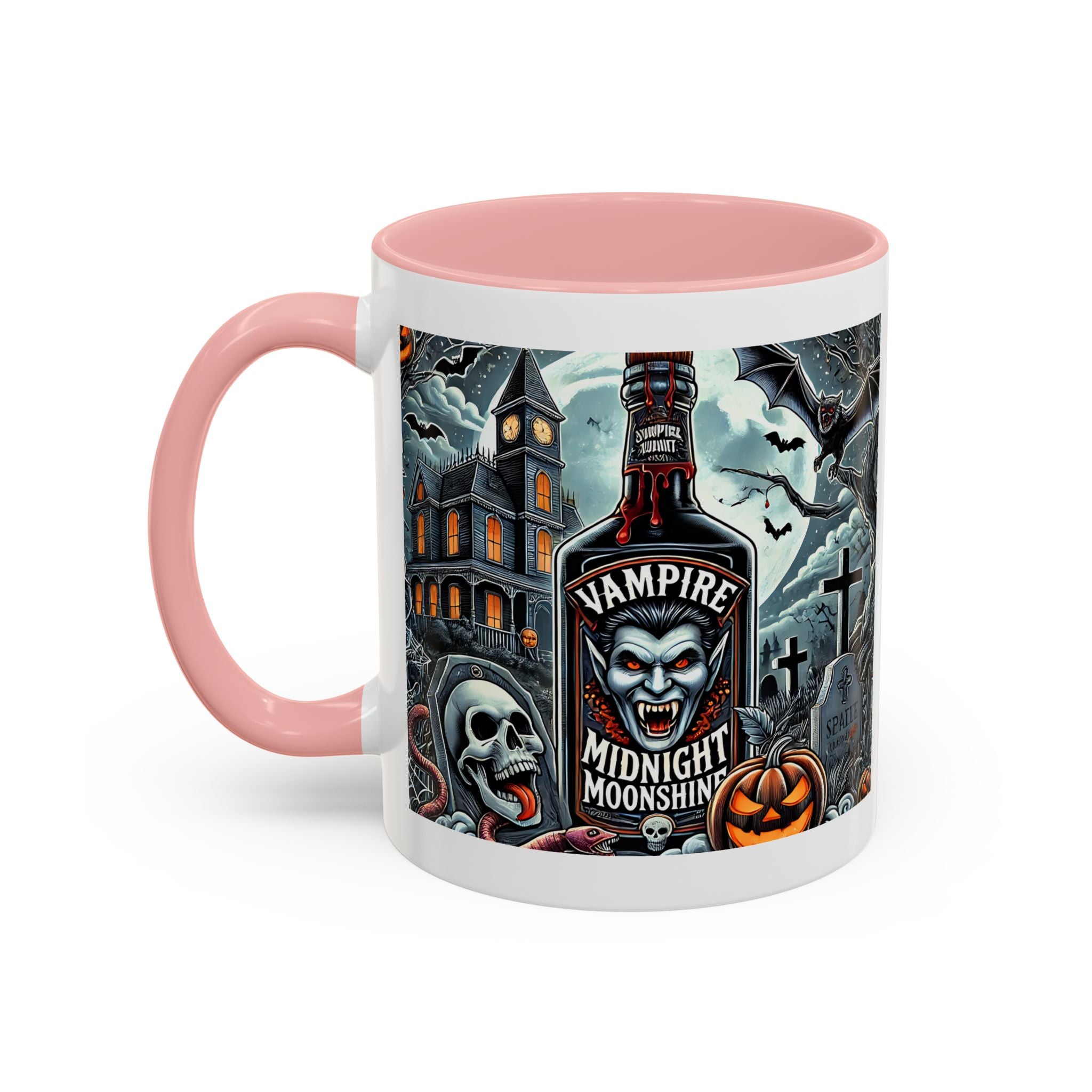 Gothic vampire Halloween Coffee Mug, Spooky Decor, Skull Design, Gift for Horror Lovers,  Party Essential, Unique Drinkware