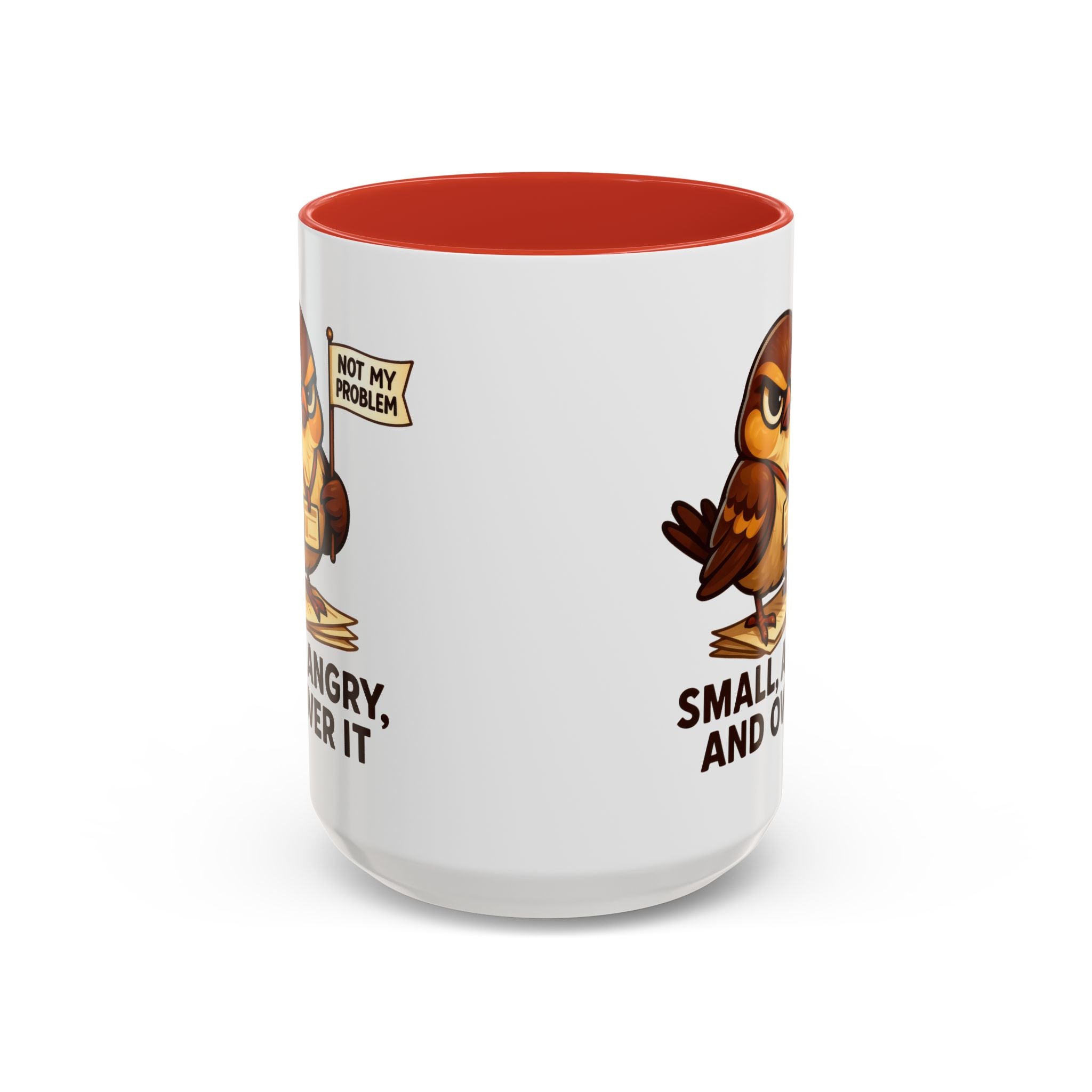 Funny Owl Coffee Mug, not my problem  Small Angry Owl Cup, Coffee Lover Present, Quirky Office